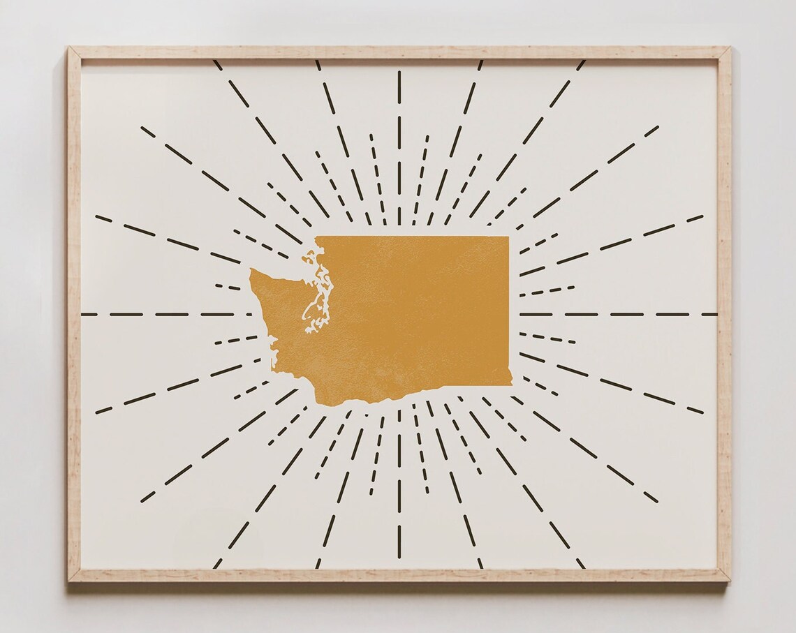 Washington Boho Mid-Century Modern Art Print
