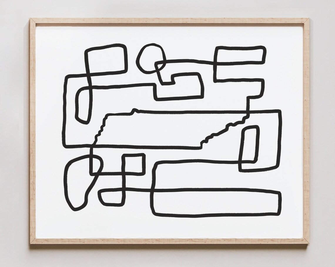 Tennessee Line Art Print, Minimalist Map Art