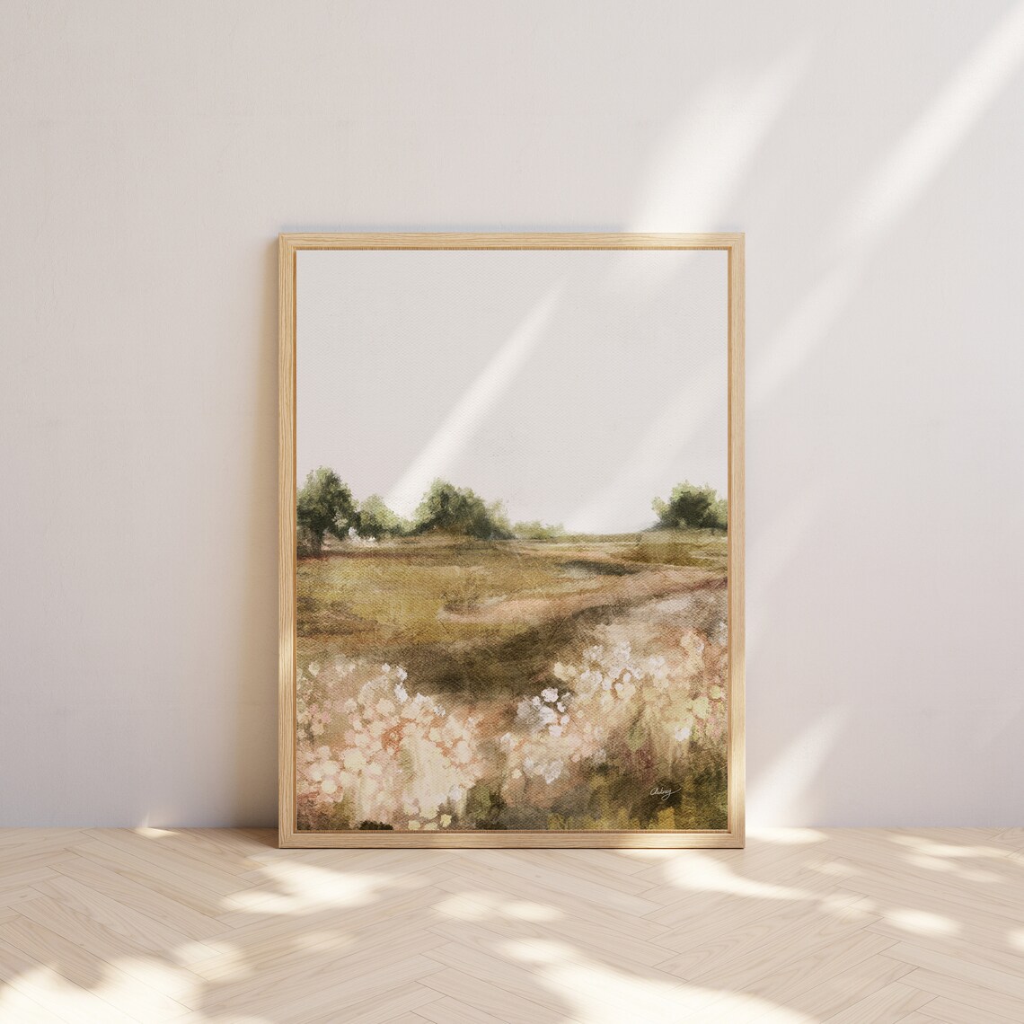 Country Summer Landscape, Natural Farmhouse Art Print - Image 2