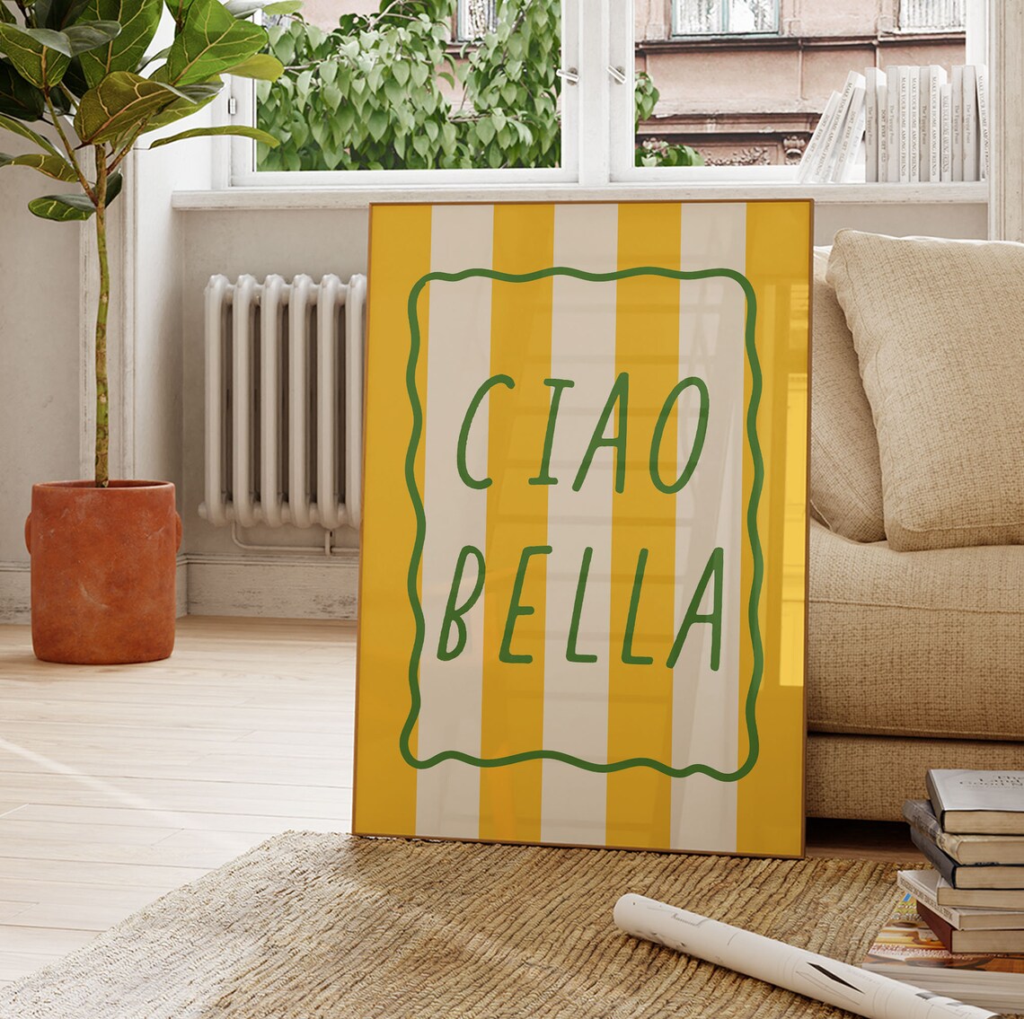 Ciao Bella Retro Italian Quote Poster, Y2K Preppy - Image 4