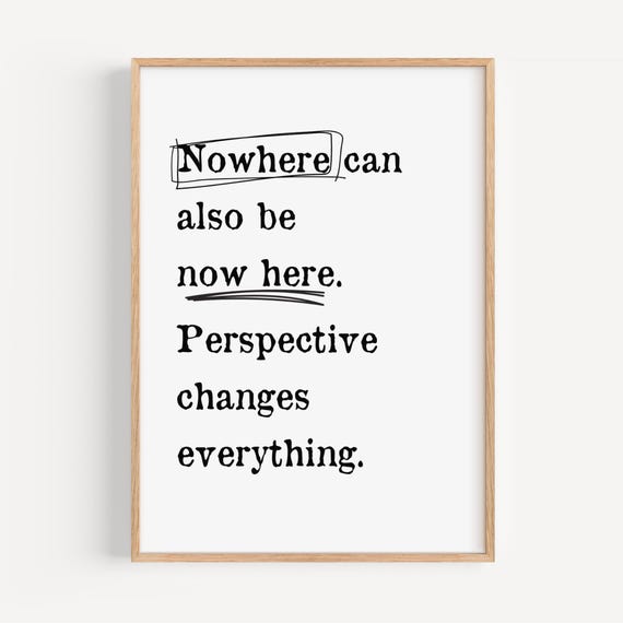 Black White Wall Art Play On Words Print Thoughtprovoking Motivational Quote Home Decor Gifts For Her Poster