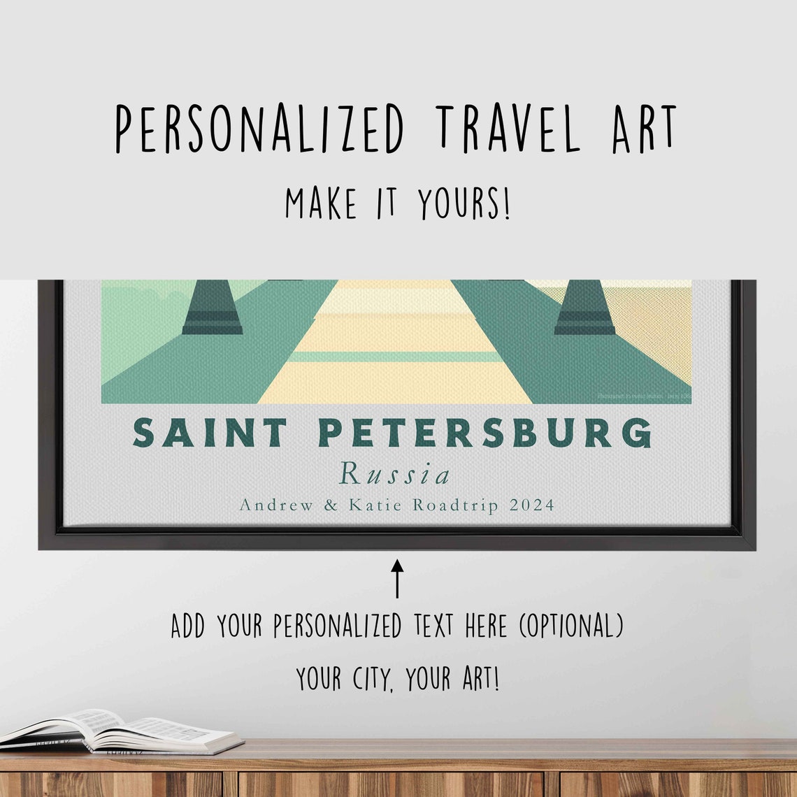Saint Petersburg Russia Acrylic Painting Travel Art Framed Wall Art Framed Fine Art Poster Paper Print Travel Home Decor - Image 4