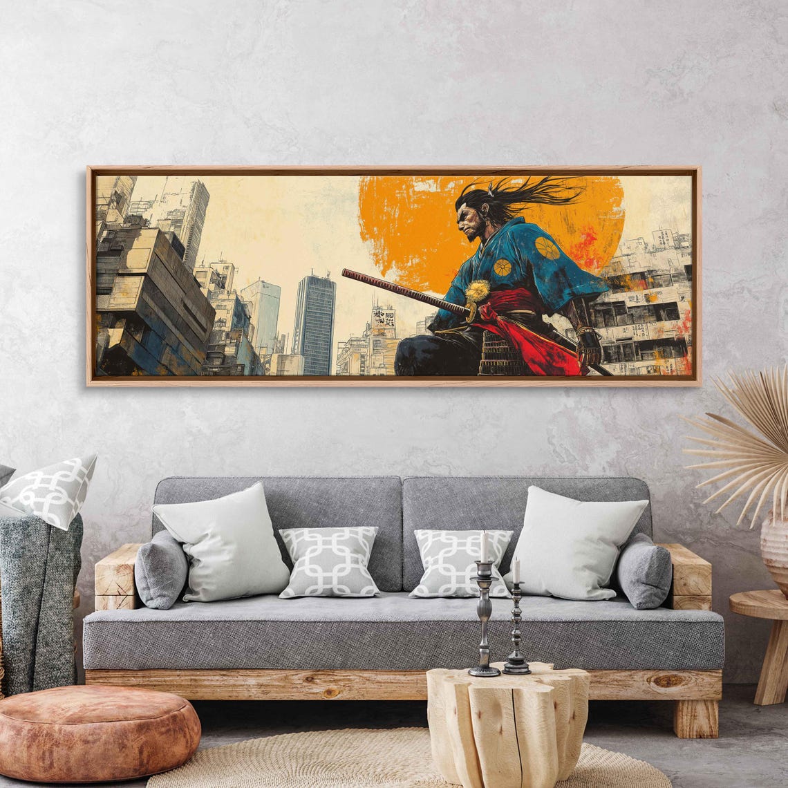 Samurai Portrait, Modern Ukiyo-E Style