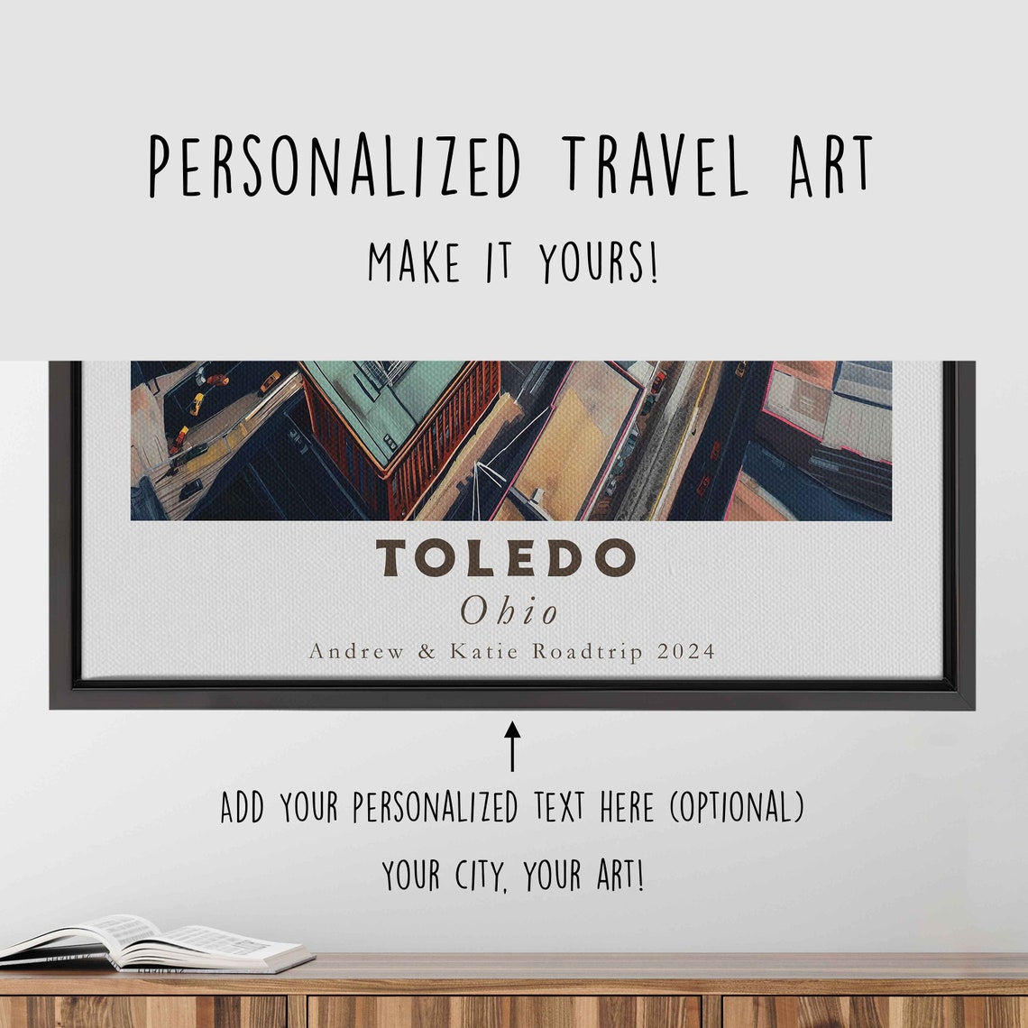 Toledo Ohio Aerial Downtown Riverfront Skyline Bright Day Poster - Image 4