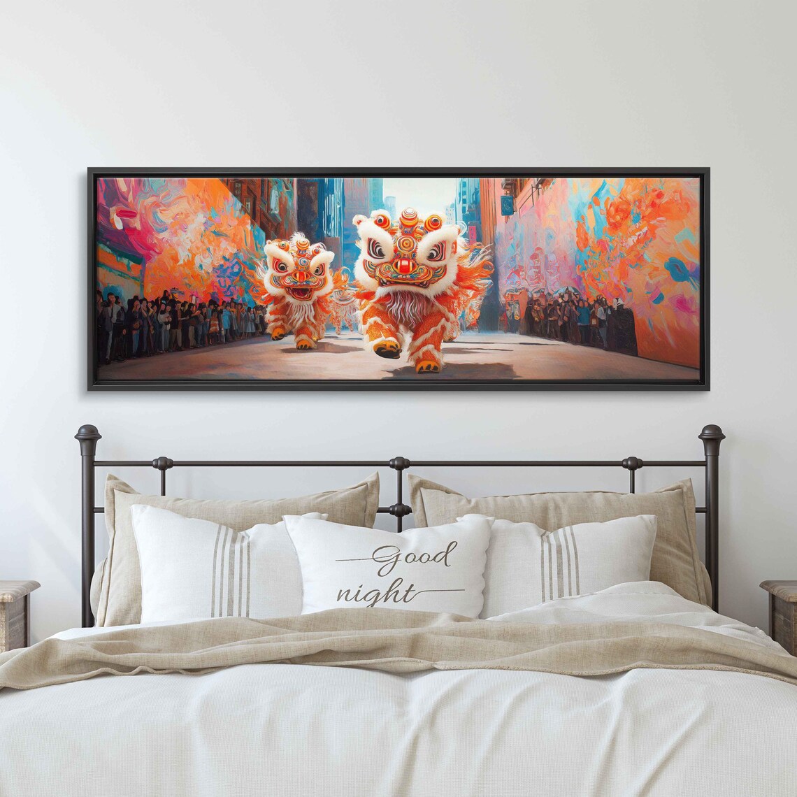 Lion Dance Performance, Cultural Tradition Art Print