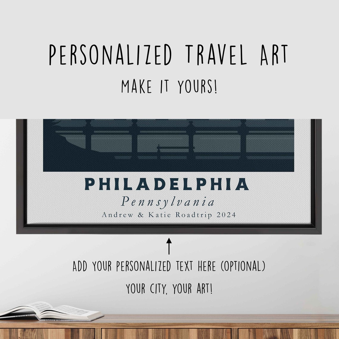 Philadelphia Pennsylvania Skyline River Lamp Sunset Travel Poster - Image 4
