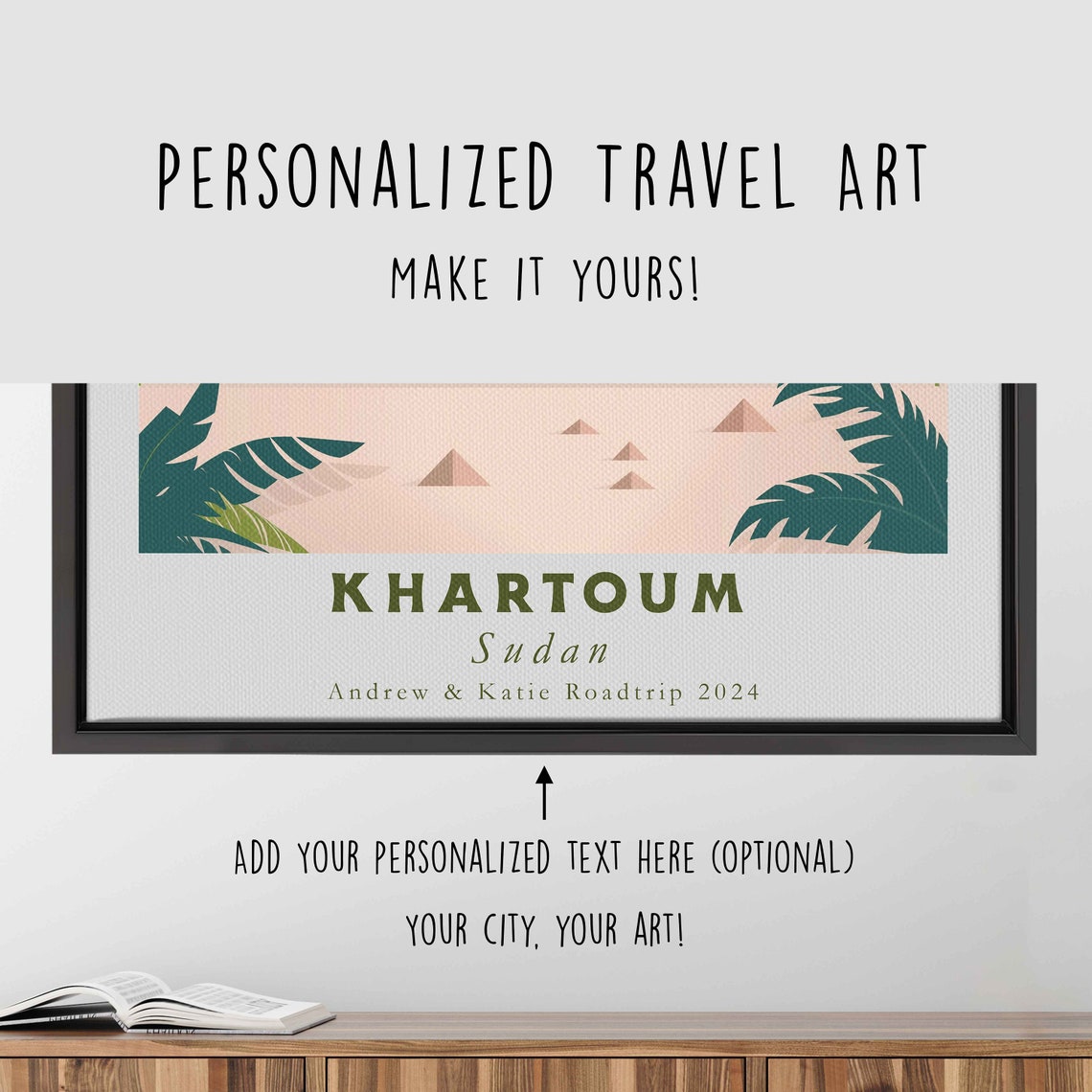Khartoum Sudan Grand Mosque Minarets Desert Sunset Travel Poster - Image 4