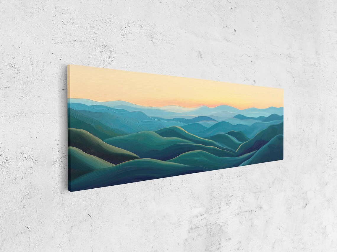 Blue Ridge Mountains Wall Art Print Acrylic Landscape Sunset Vibrance Rolling Hills - Image 4