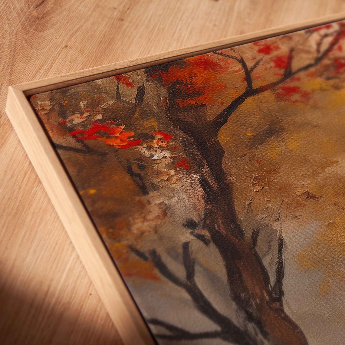 Stone Cottage With Lit Windows In Misty Autumn Forest Night Poster - Image 2