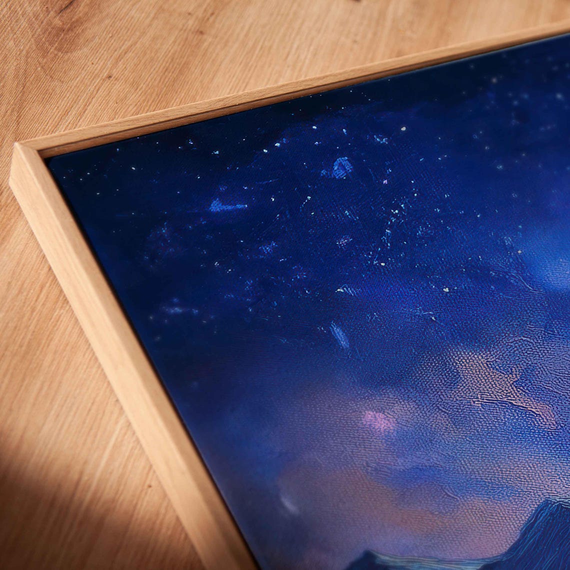 Andes Mountains At Dusk Wall Art Print Stunning Blue And Purple Hues Starry Sky - Image 2