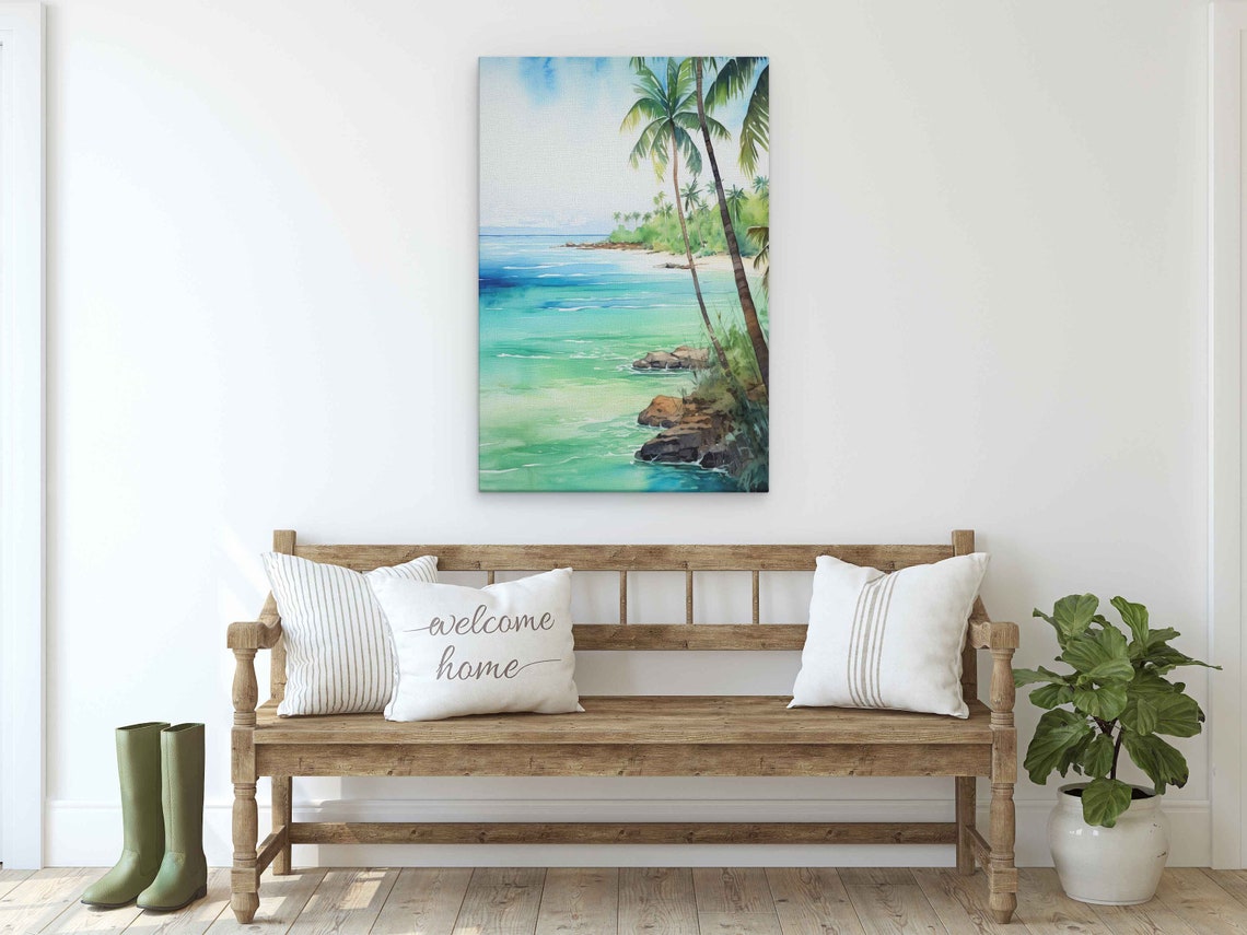 Tropical Island Framed Print Ready To Hang - Image 2