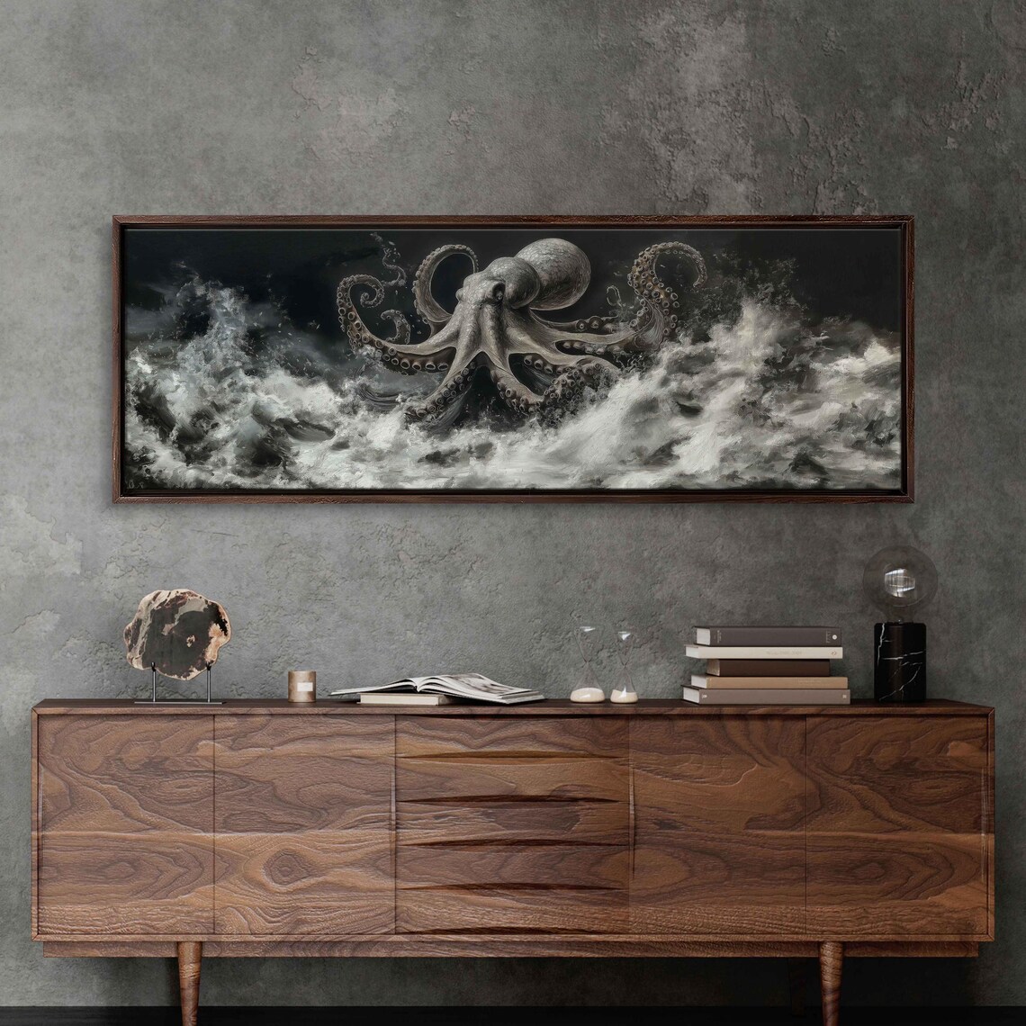 Giant Octopus Reaching From The Sea, Ocean Scene - Image 3