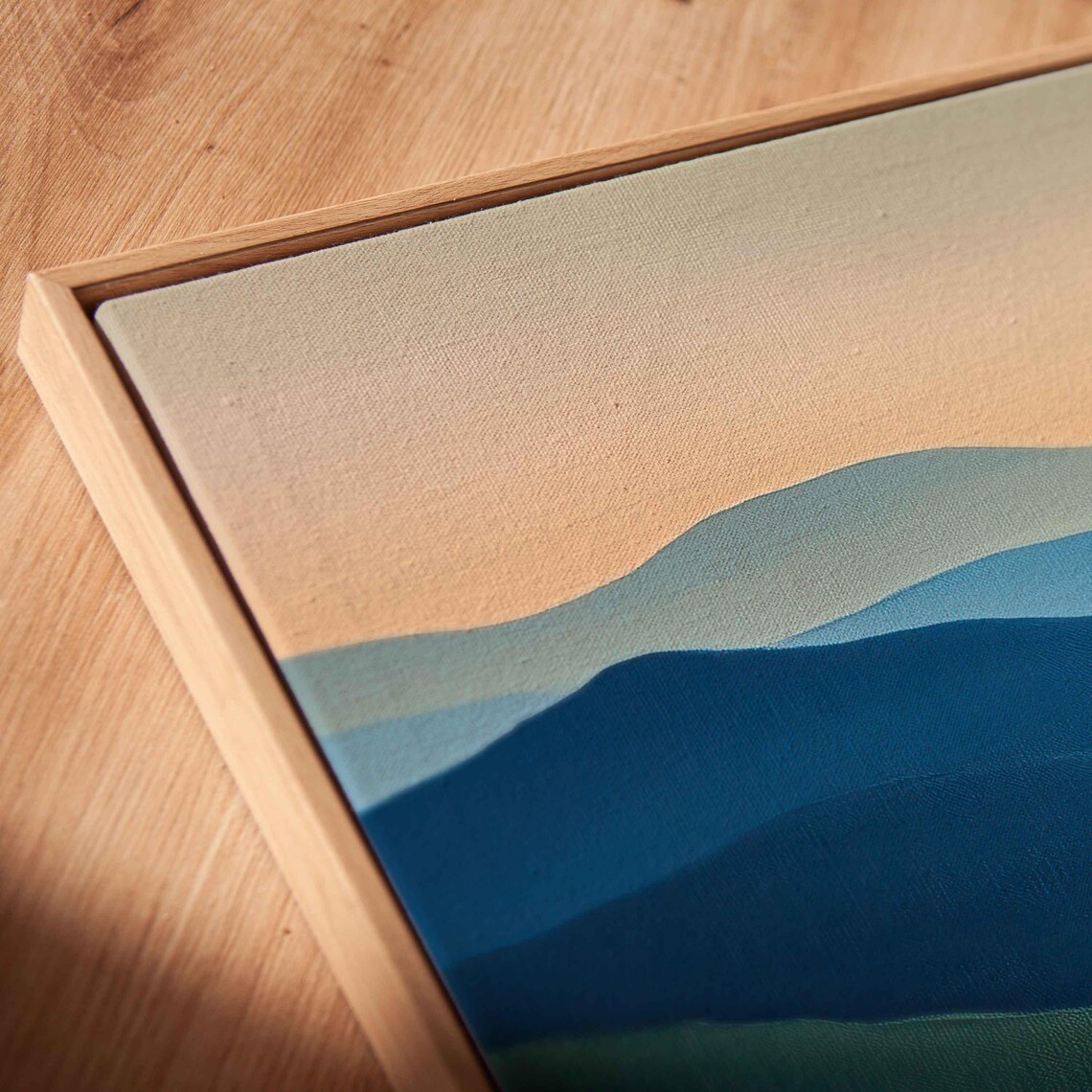 Blue Ridge Mountains Landscape Wall Art Print Waves Of Blue And Green Sunset Glow - Image 2