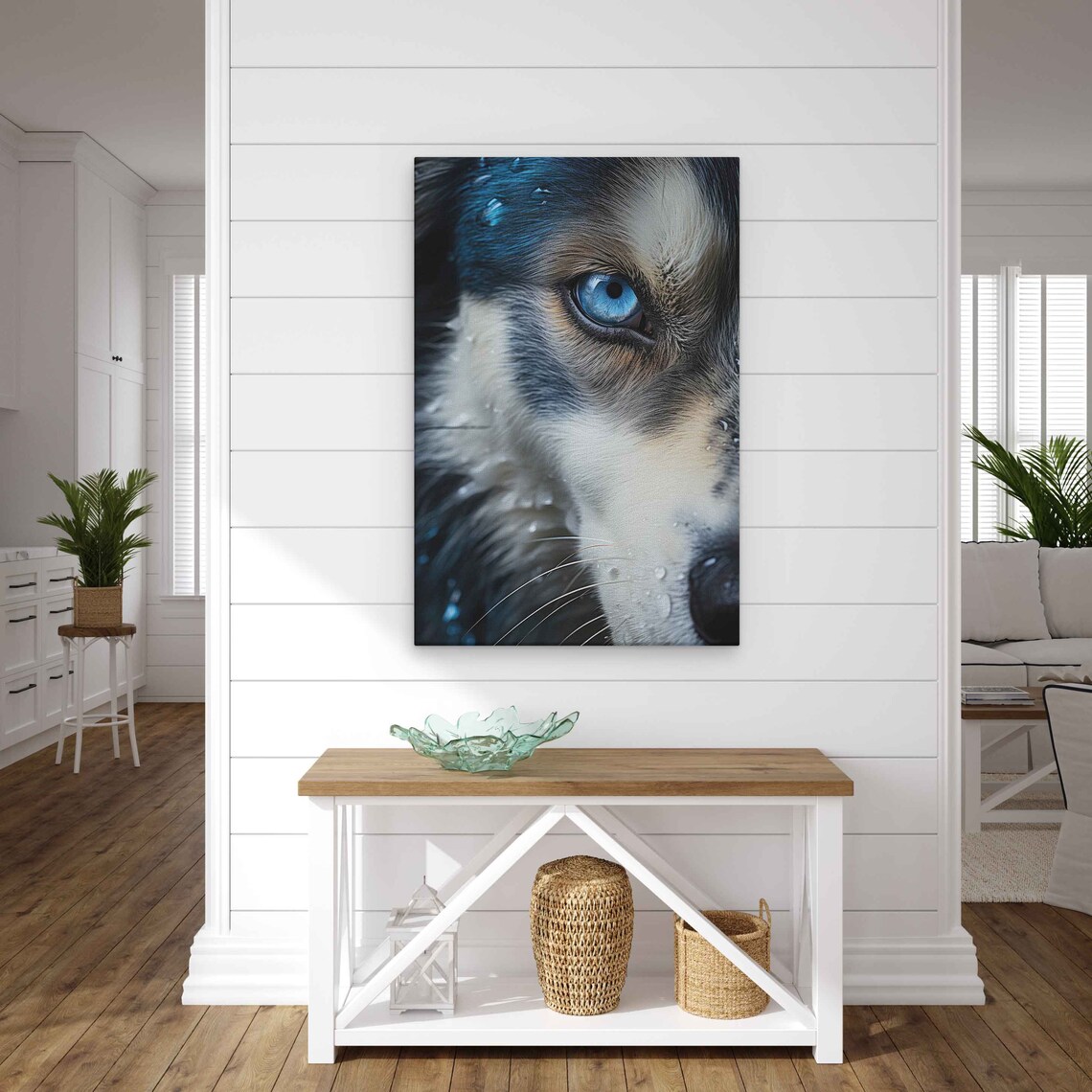 Husky Dog Close Up Blue Eye Detail Animal Portrait Photography Print - Image 3