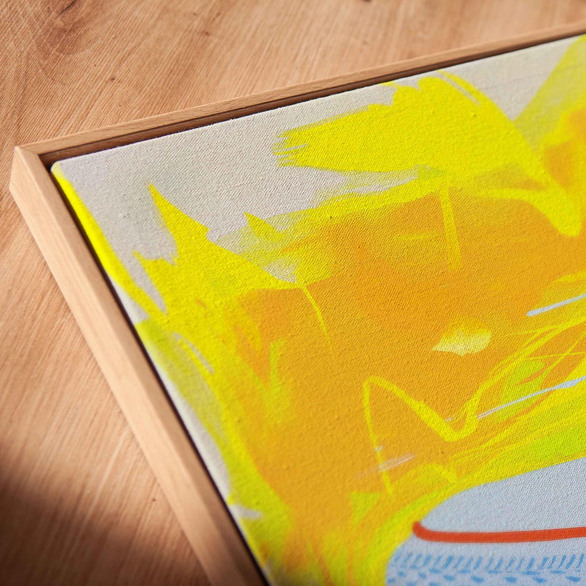 Pop Art Neon High Top Sneaker Bold Yellow Background Wall Poster - Image 2