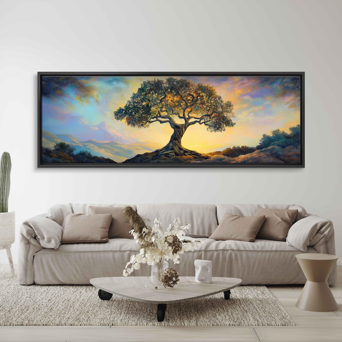 Tree Of Life Wall Art Print Expansive Earth Toned Illustration Nature Serenity - Image 3