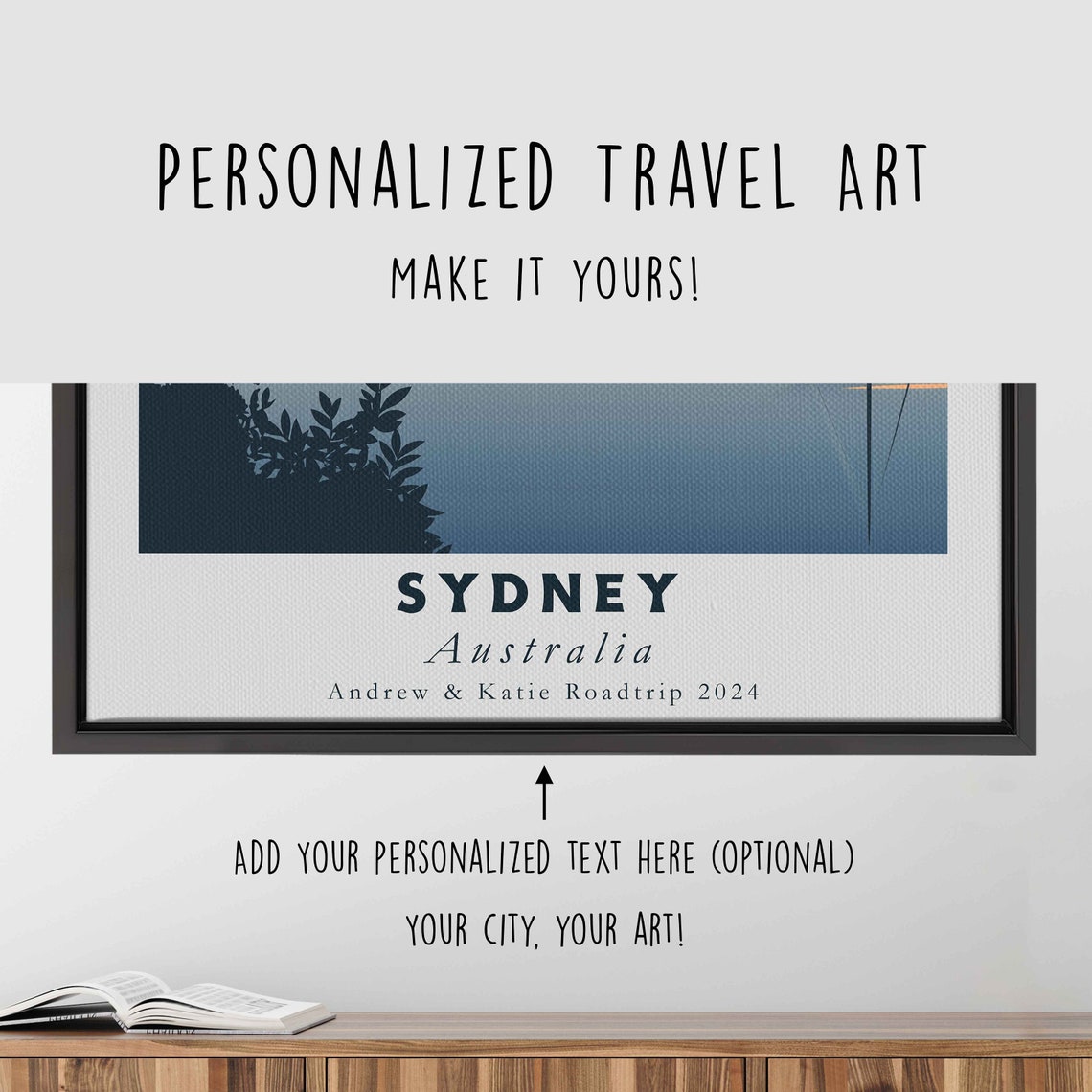 Sydney Australia Opera House Harbor Night Moon Travel Poster - Image 4
