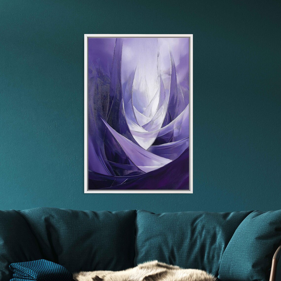 Tranquil Abstract Lavender Scene Art Print