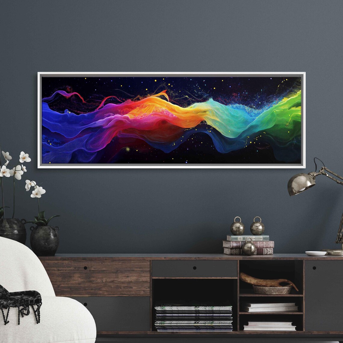 Abstract Internet Art, Colorful Flowing Data Rivers - Image 3