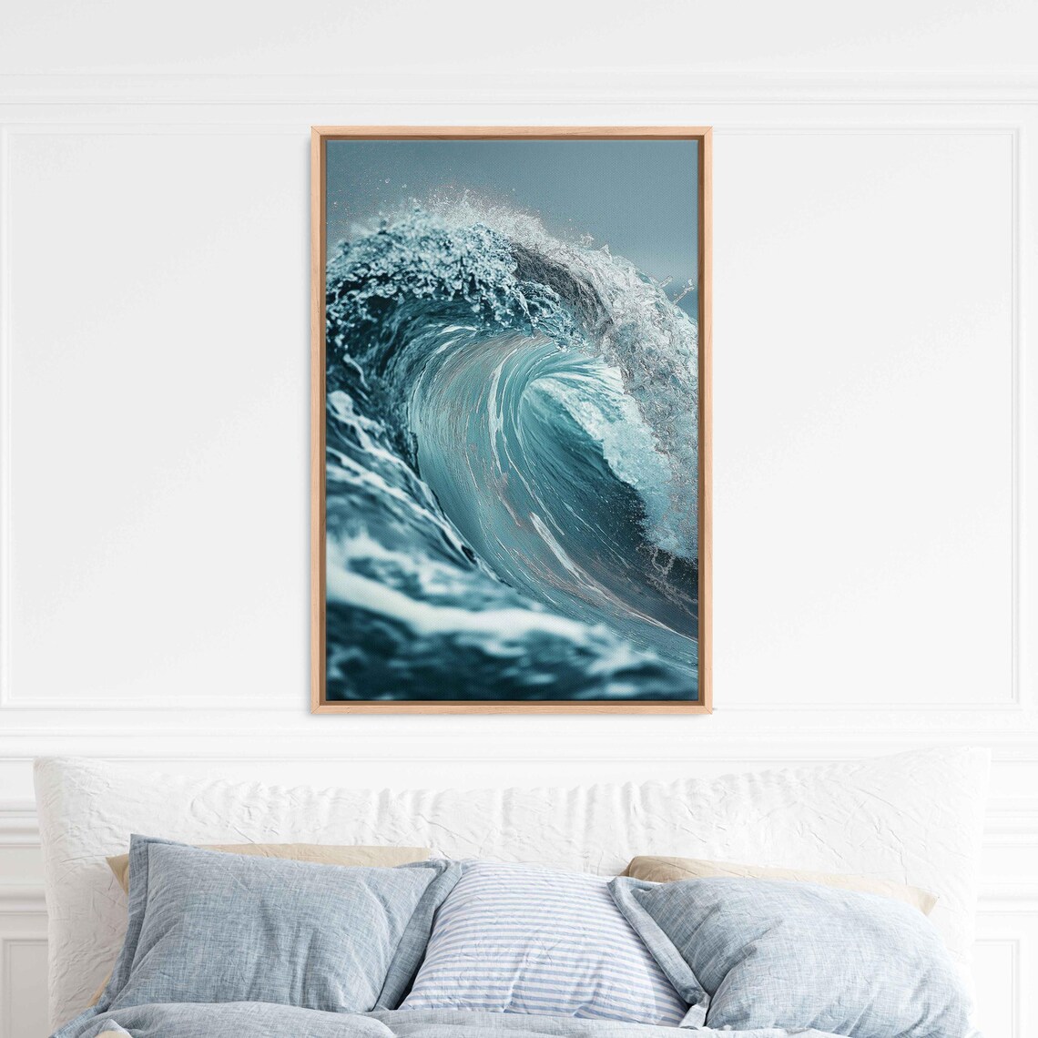 Wave Breaking Over Itself, Ocean Decor Gift for Surfer