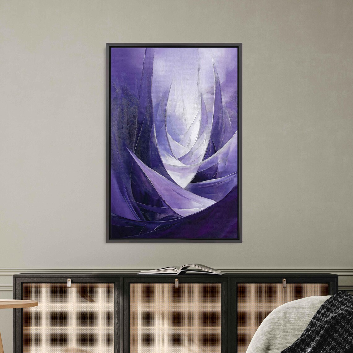 Tranquil Abstract Lavender Scene Art Print - Image 3