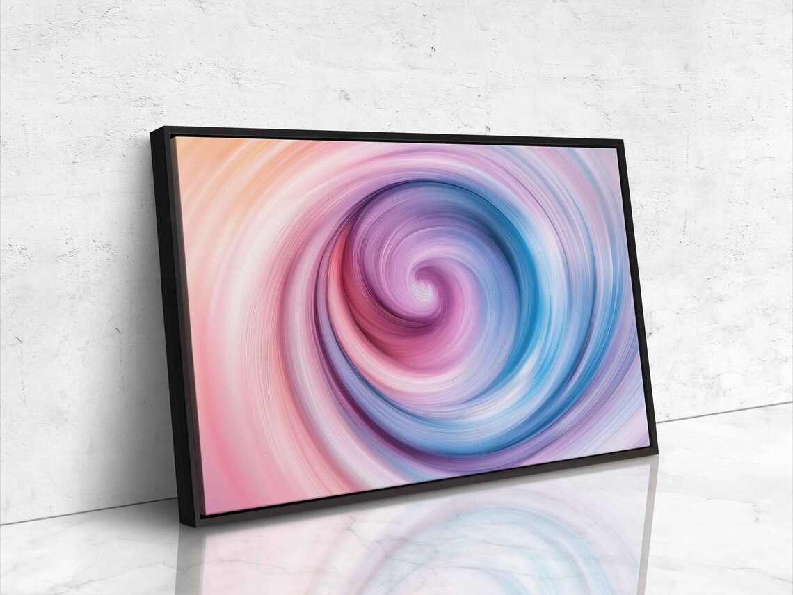 Swirling Pastels Abstract, Dreamlike Tranquility - Image 4