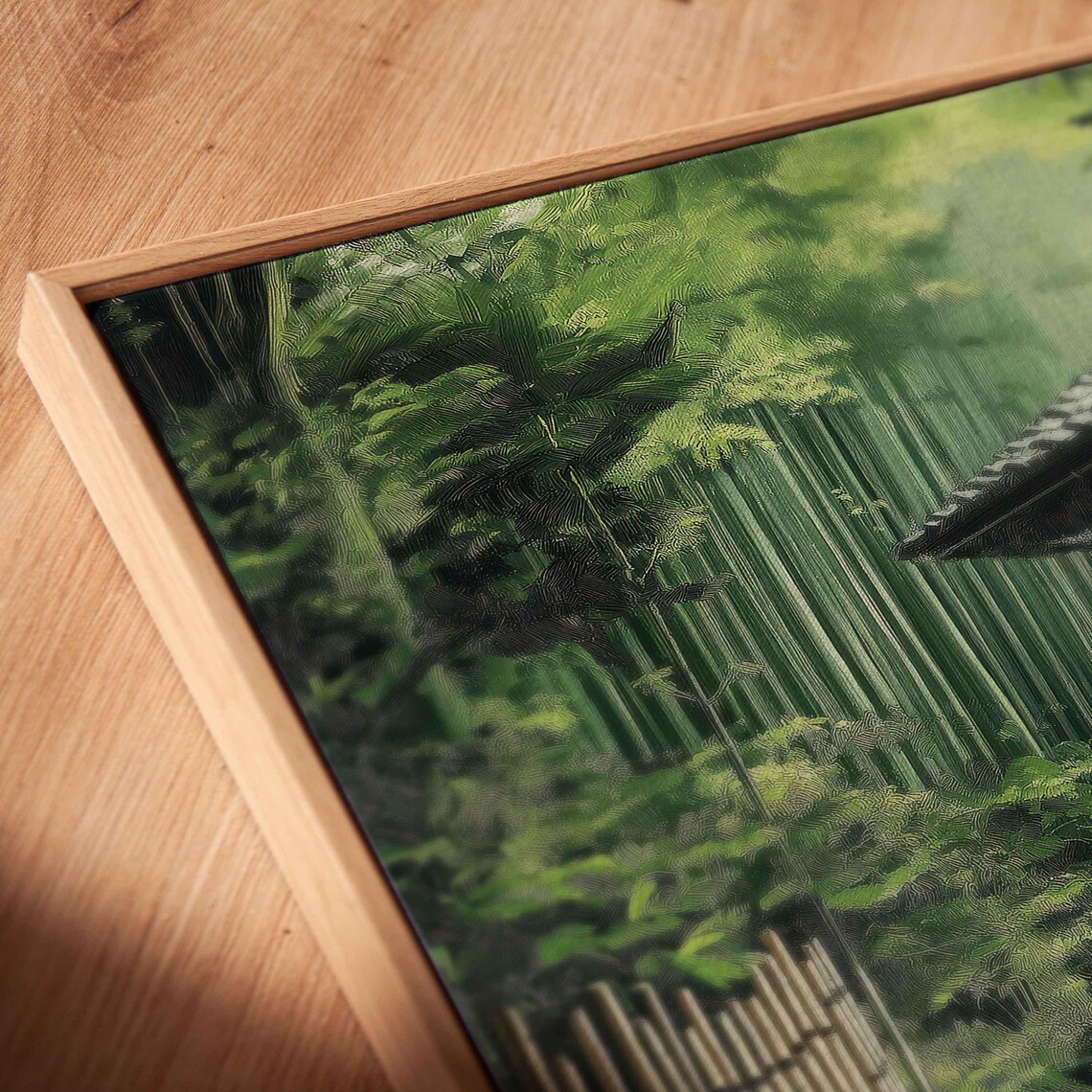 Traditional Japanese Zen Garden Stone Path Bamboo Grove Kyoto Poster - Image 2