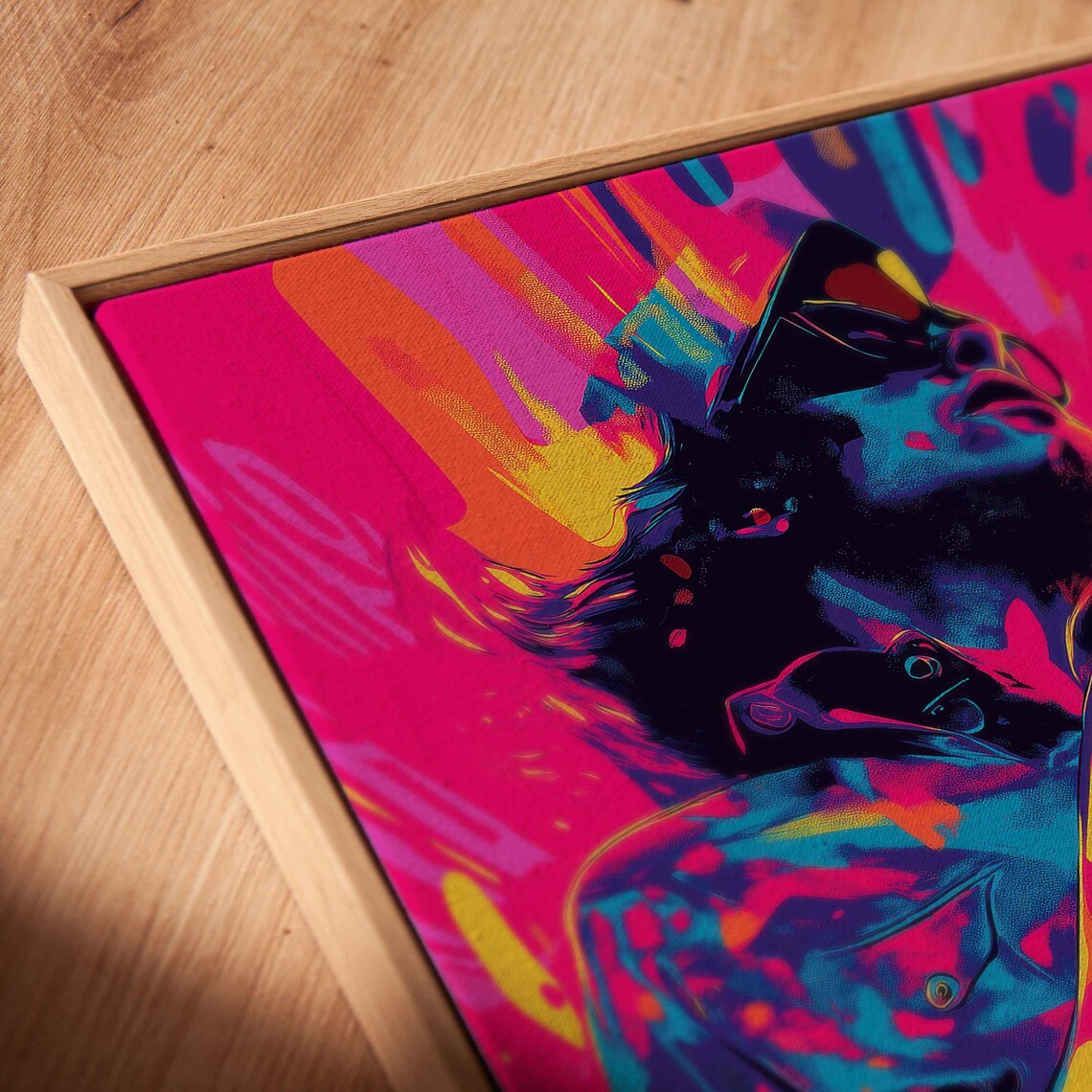 Pop Art Electric Guitarist Neon Concert Energy Modern Poster - Image 2