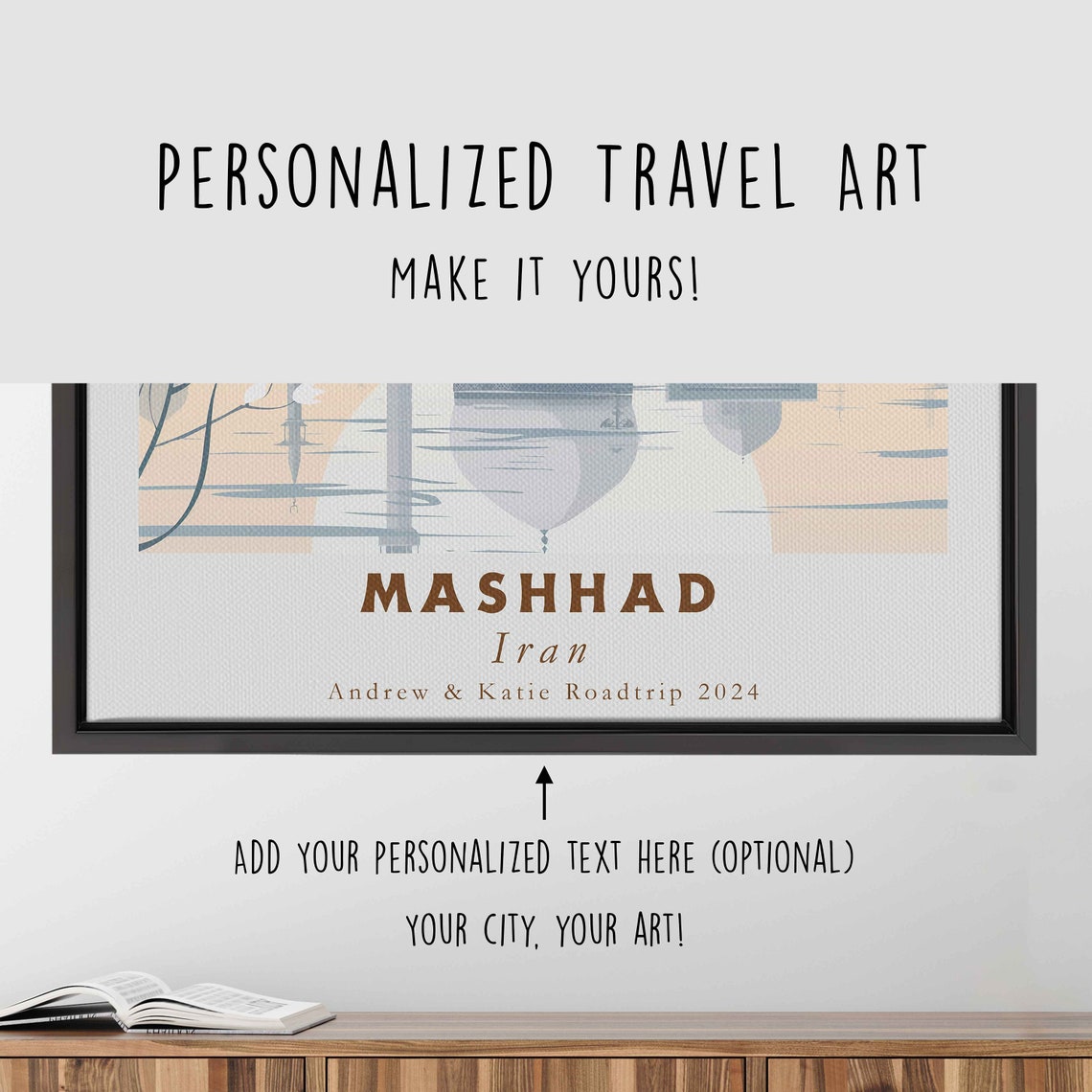 Mashhad Iran Shrine Dome Pool Reflection Sunrise Travel Poster - Image 4
