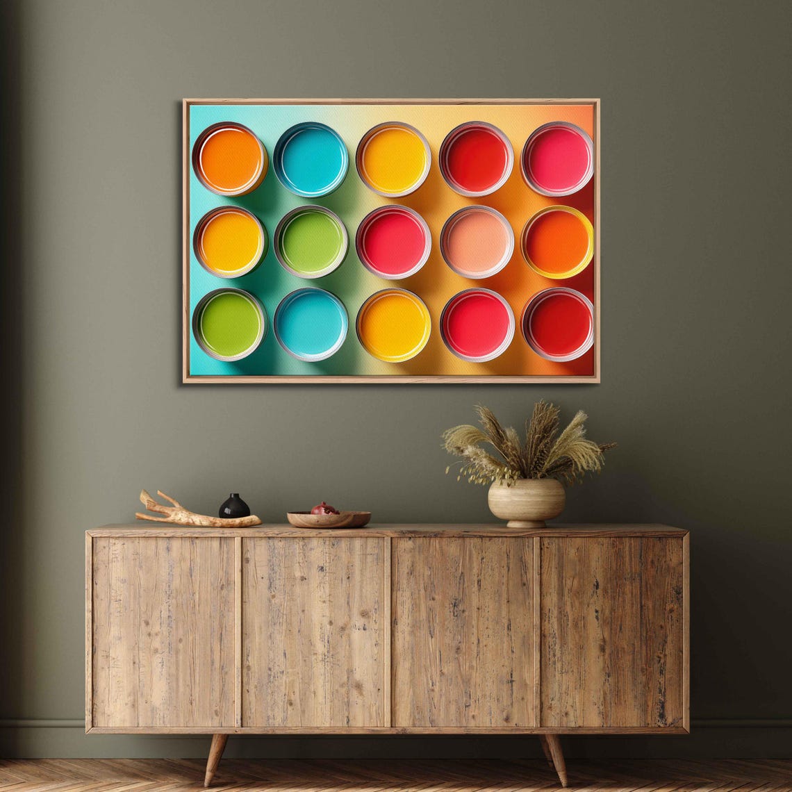Colorful Soup Cans Wall Art Print Pop Art Tribute Geometric Arrangement Art - Image 3