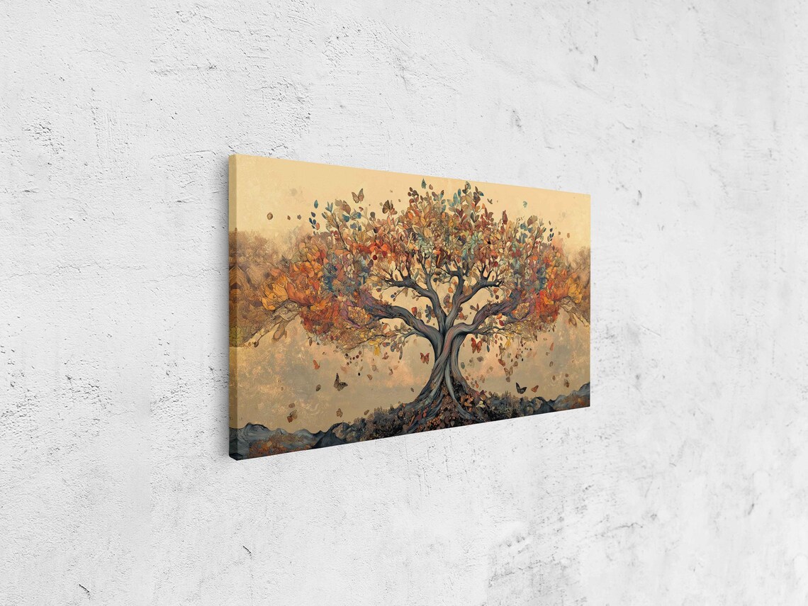 Tree Of Life Art Print, Earth Toned Foliage Design - Image 4