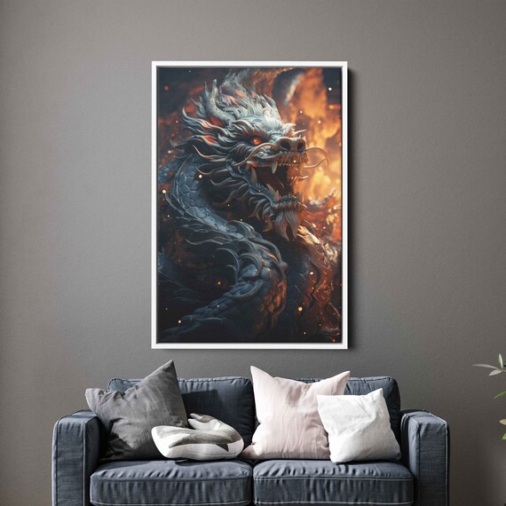 Chinese Dragon Wall Art Framed Print Ready To Hang