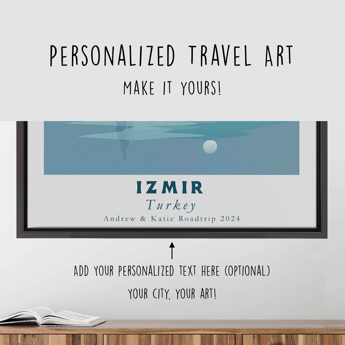 Izmir Turkey Seaside Mosque Promenade Calm Morning Travel Poster - Image 4
