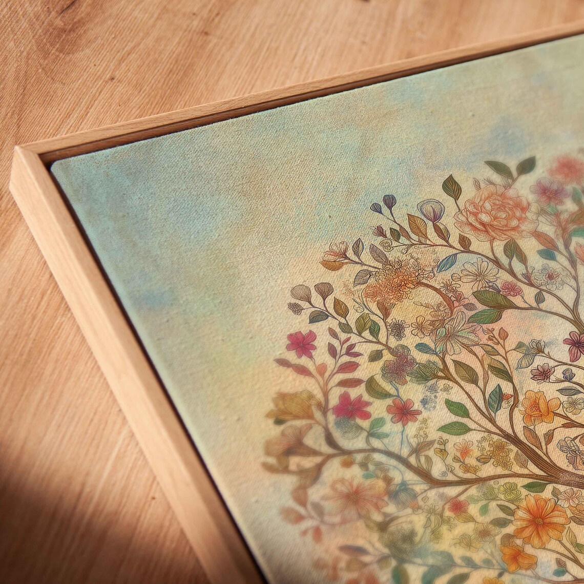 Tree Of Life Wall Art Print Earthy Pastels Vintage Inspired Inviting Ambiance - Image 2