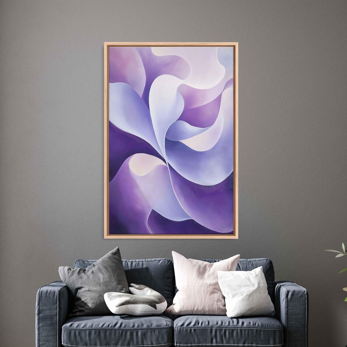 Tranquil Abstract Lavender Art Print, Ethereal Shapes