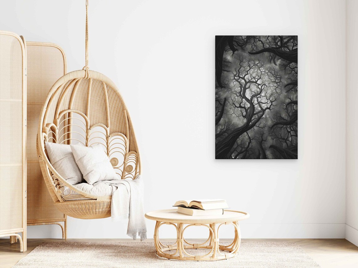 Looking Up Into The Tree Branches Art Print - Image 2