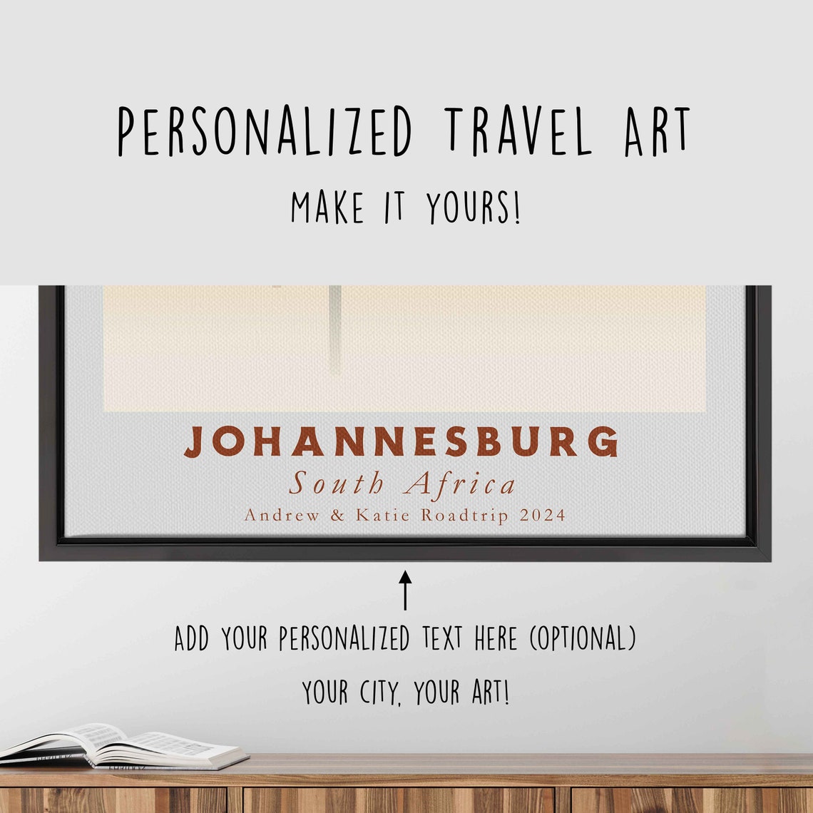 Johannesburg South Africa Acrylic Painting Travel Art Framed Wall Art Framed Fine Art Poster Paper Print Travel Home Decor - Image 4