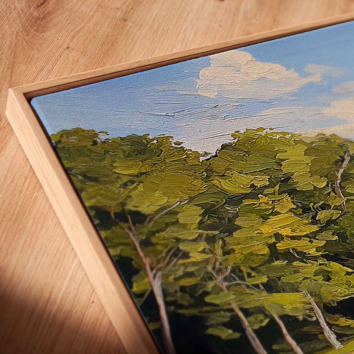 Wide Green Golf Fairway With Distant Clubhouse Sunny Painting Poster - Image 2