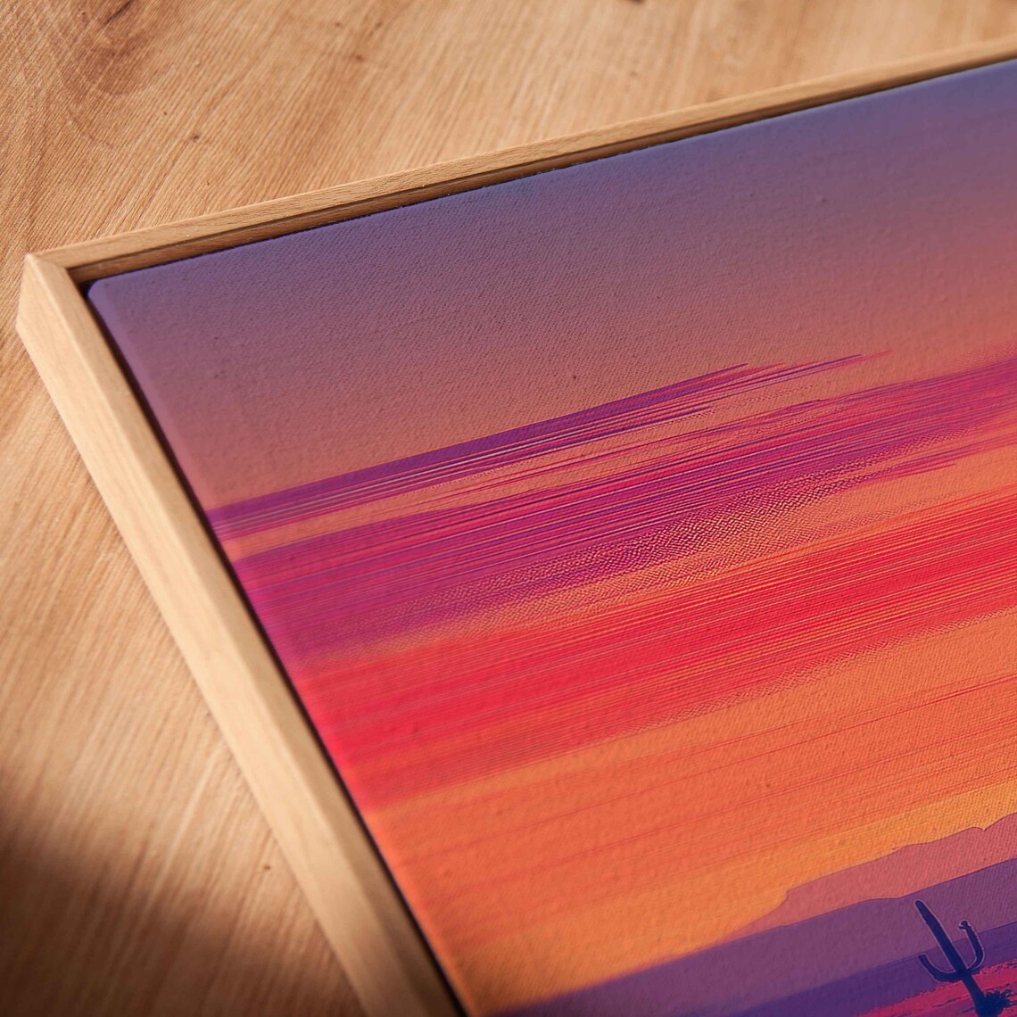 Arizona Desert Sunset Wall Art Print Minimalist Landscape Color Block Art - Image 2