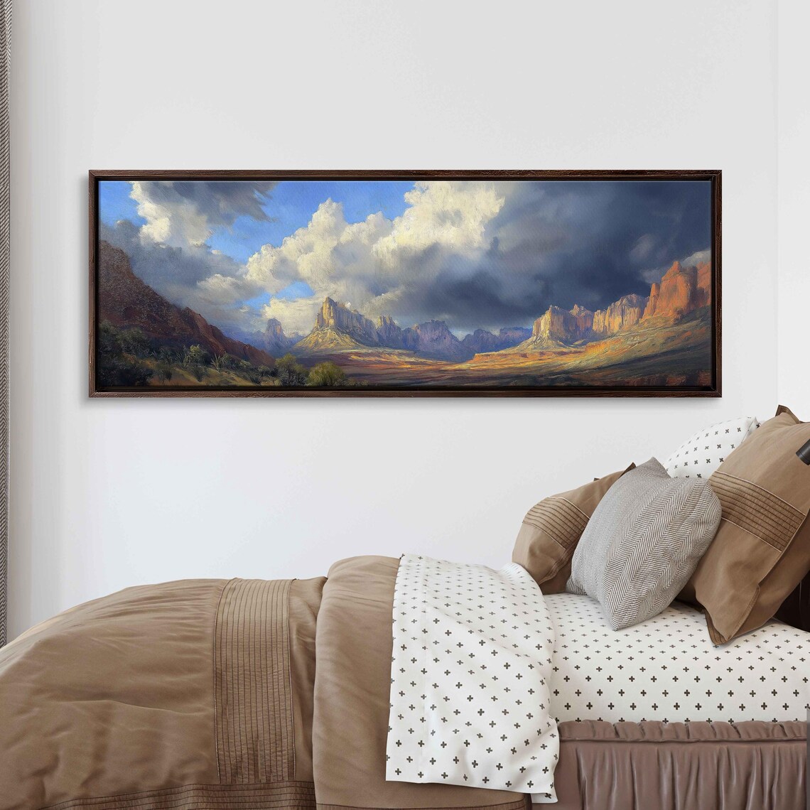 Stormy Day In Zion, Dramatic Landscape Art Print
