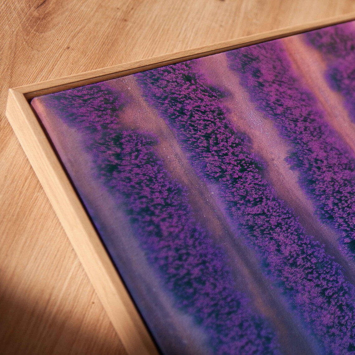 Lavender Field Sunset, Tranquil Landscape Art Print - Image 2