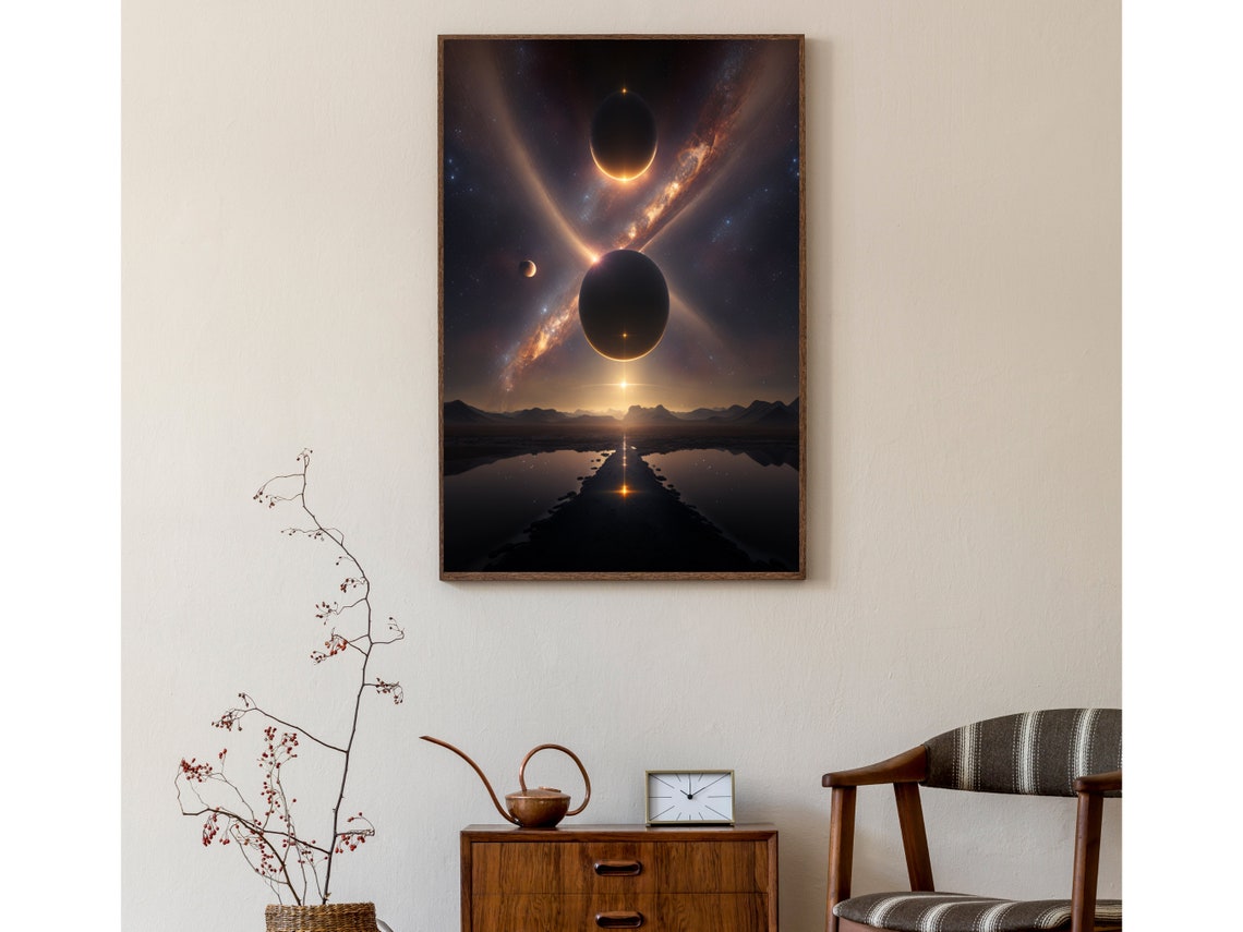 Planetary Conjunction Of Dark Planets Over Mirror Lake Poster - Image 6