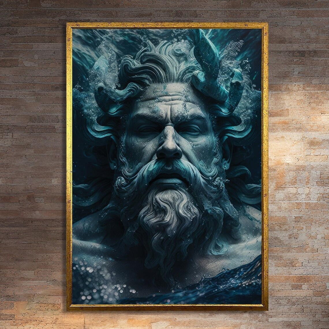 Poseidon King Of The Sea Art Print, Ocean God