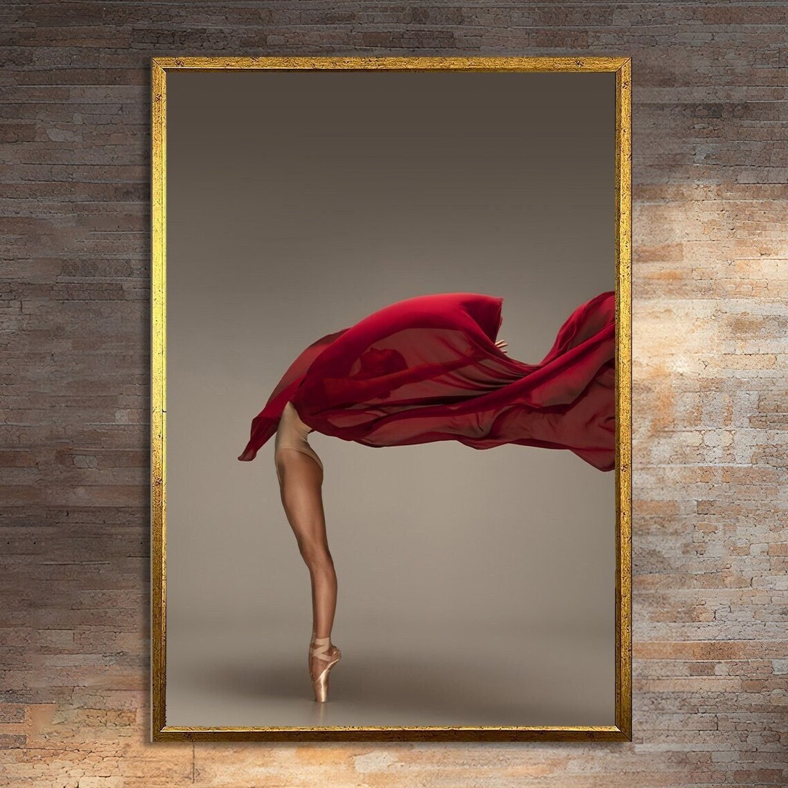 Elegant Dance In Motion, Ballerina Wall Art Print