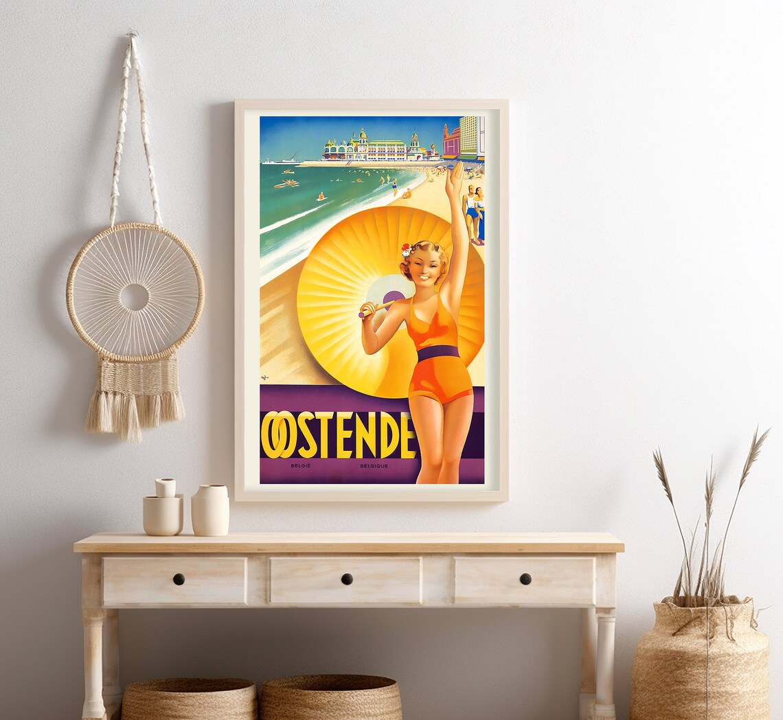 Ostend Belgium Vintage Travel Poster, Wall Art Print - Image 4