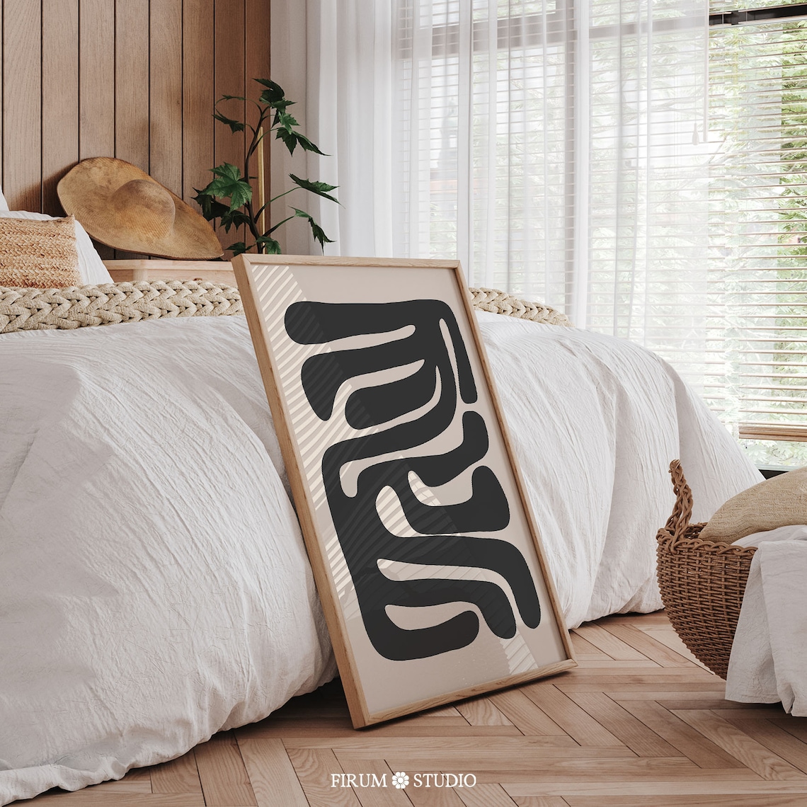 Mid Century Modern Abstract Organic Wall Art Print - Image 2