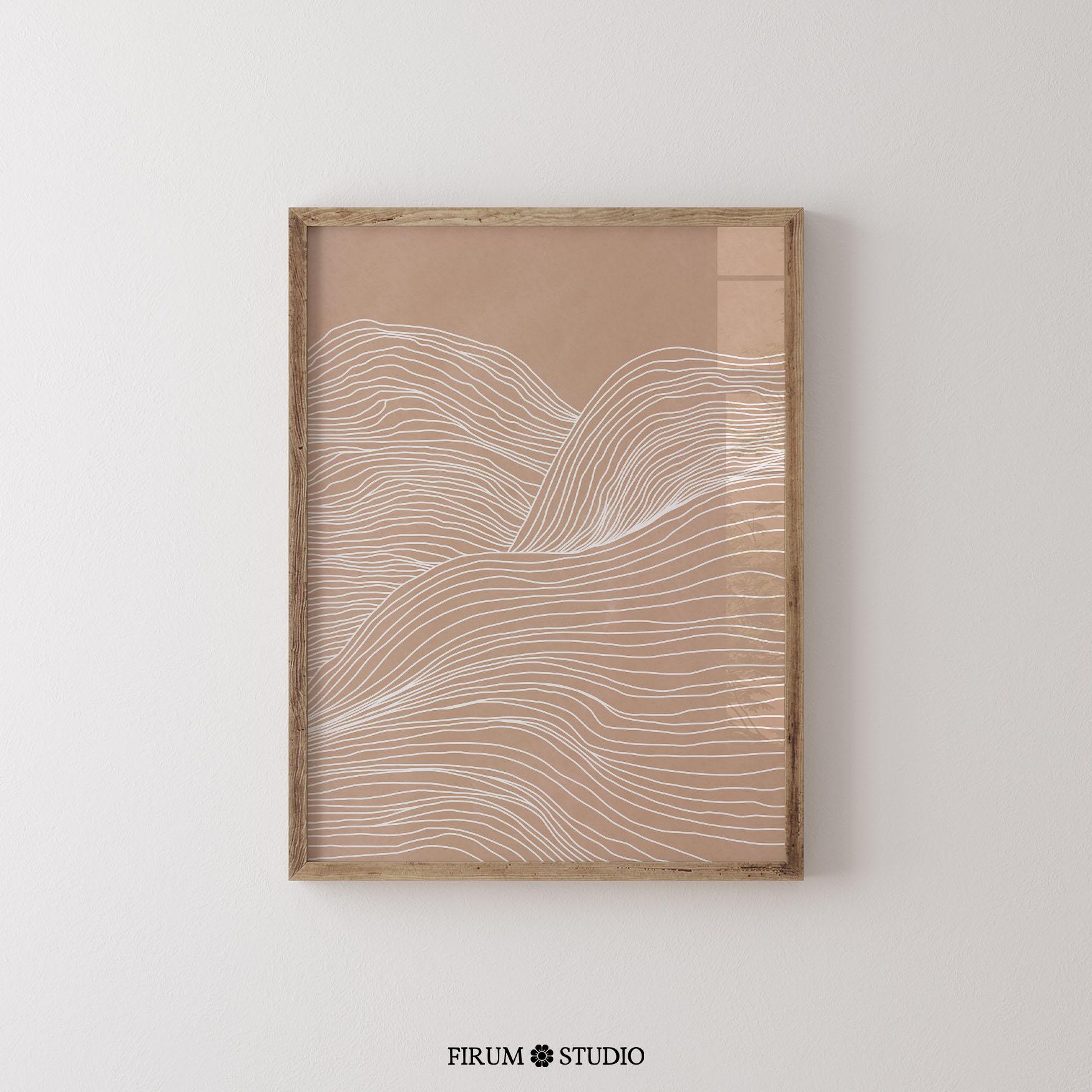 Minimalist Abstract Lines Poster, Modern Boho Decor - Image 2