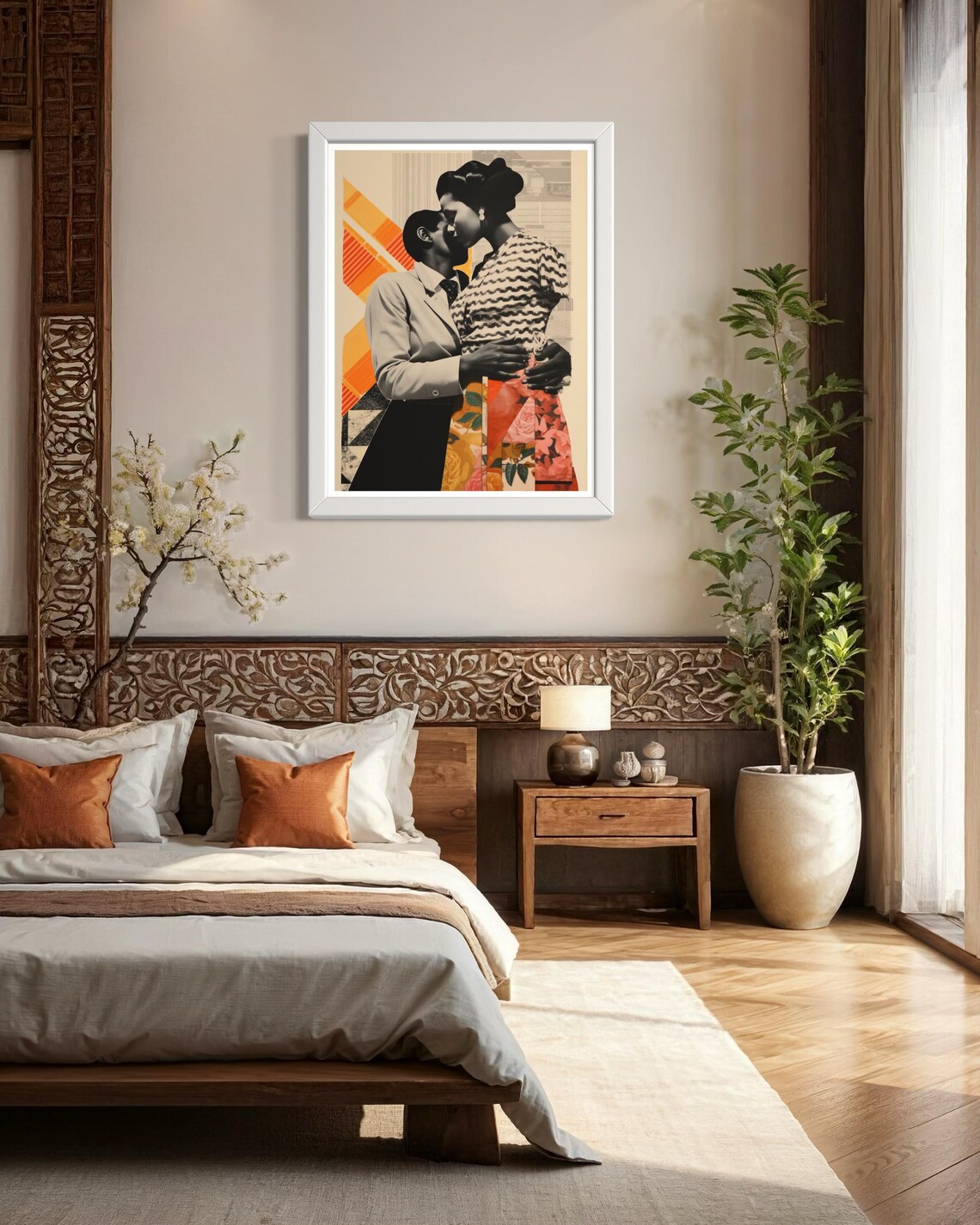 Romantic Vintage Collage Black Girl Art Print - Image 5