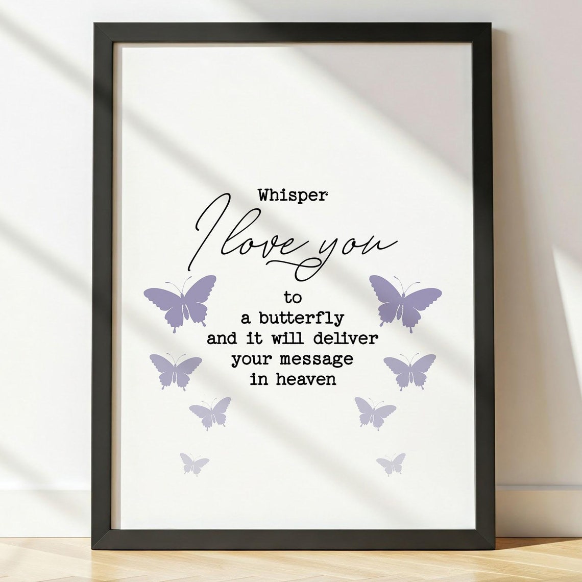 Butterfly Grief Poem Whisper I Love You To A Butterfly Wall Art
