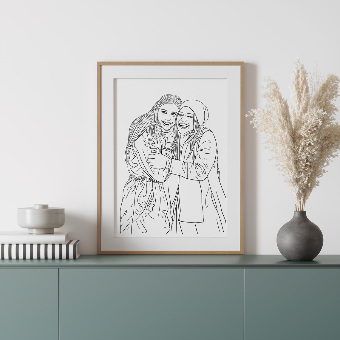 Custom Line Drawing Family, Unique Christmas Gift - Image 3